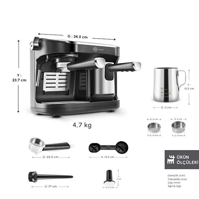 Karaca Hatır Perfetto Espresso ve Türk Kahvesi Makinesi