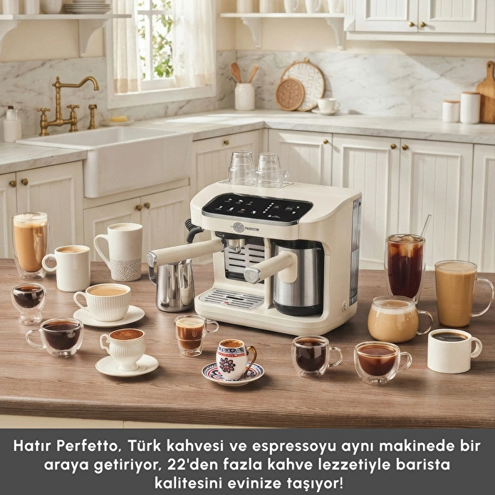 Karaca Hatır Perfetto Espresso ve Türk Kahvesi Makinesi Starlight