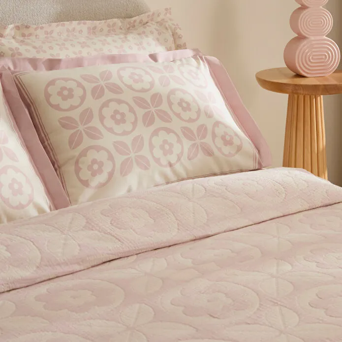 Karaca Home Shayla Pembe Baskılı Müslin Pike Takımı