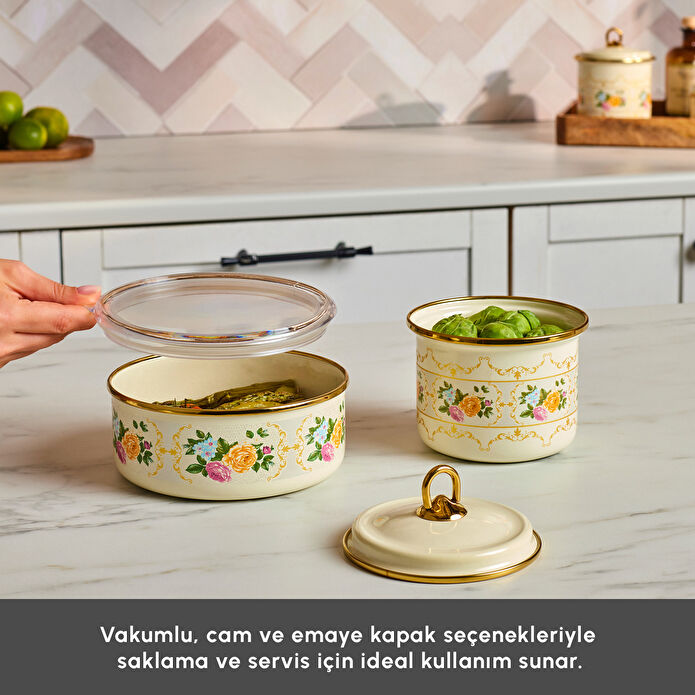 Karaca Viyan 14 Parça Tencere Seti, Baharat Takımı ve Saklama Kabı