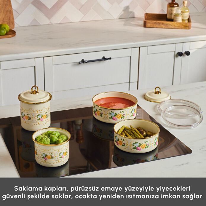 Karaca Viyan 14 Parça Tencere Seti, Baharat Takımı ve Saklama Kabı