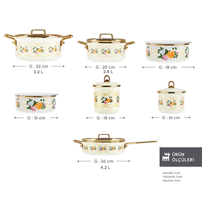 Karaca Viyan 14 Parça Tencere Seti, Baharat Takımı ve Saklama Kabı