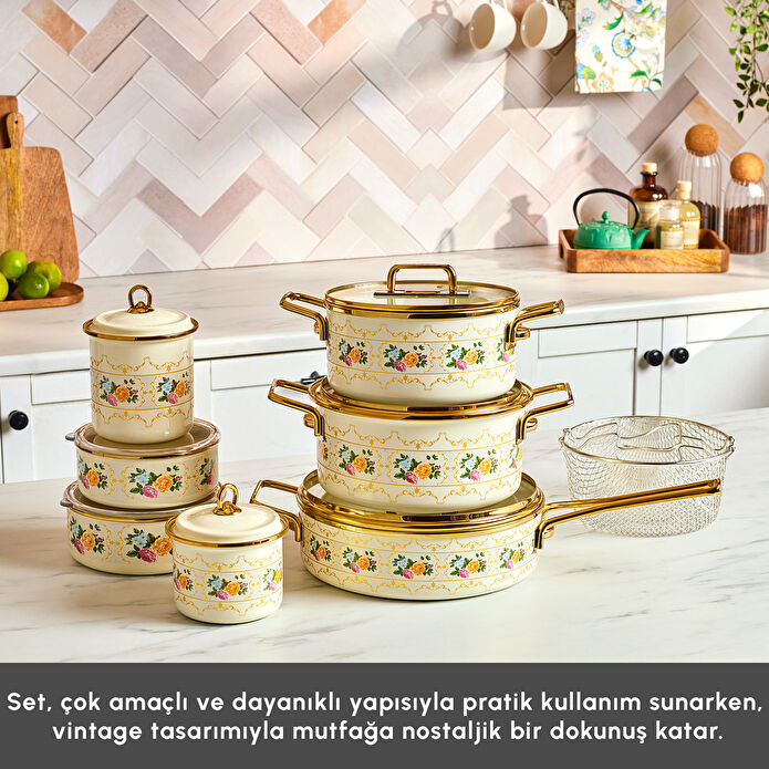 Karaca Viyan 14 Parça Tencere Seti, Baharat Takımı ve Saklama Kabı