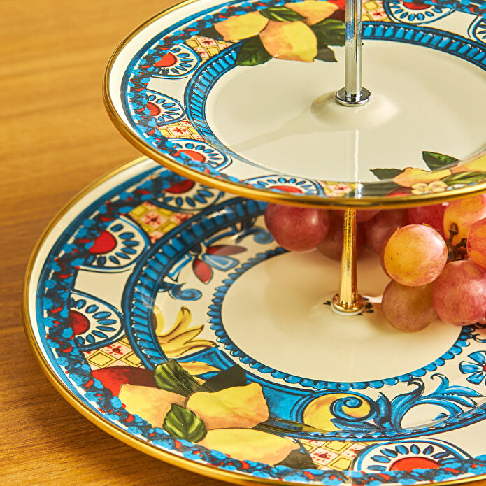 Karaca Amalfi Emaye Katlı Kurabiyelik