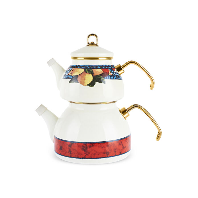 Karaca Amalfi Emaye Çaydanlık Takımı