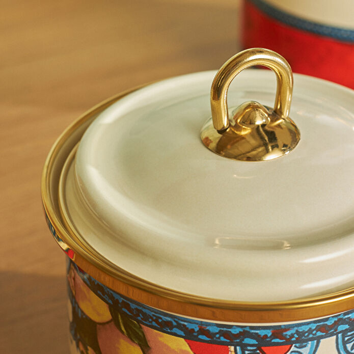 Karaca Amalfi Emaye 3'lü Büyük Boy Kavanoz Seti