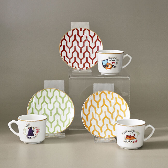 Karaca Bonbon 6 Kişilik Kahve Fincan Takımı 80 ml