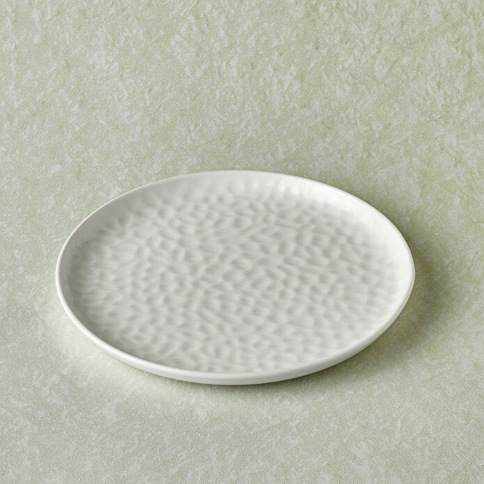 Karaca x Refika Bembeyaz Yuvarlak Pasta Tabağı 22 cm