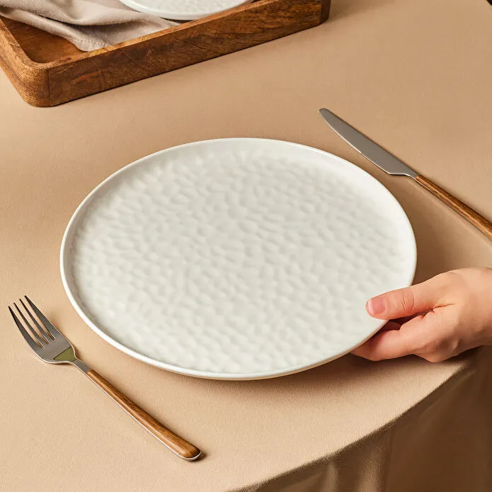 Karaca x Refika Bembeyaz Yuvarlak Servis Tabağı 28 cm