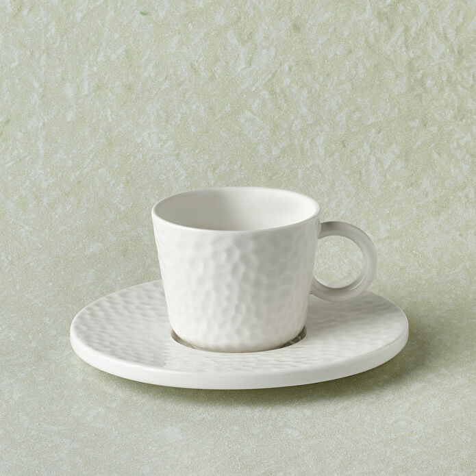 Karaca x Refika Bembeyaz Yuvarlak Tabaklı Çay Fincanı 200 ml