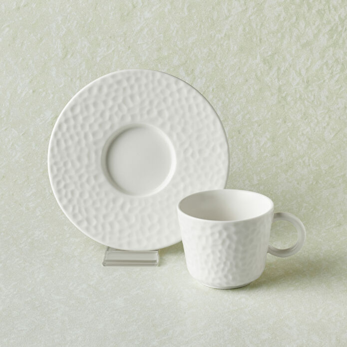Karaca x Refika Bembeyaz Yuvarlak Tabaklı Çay Fincanı 200 ml