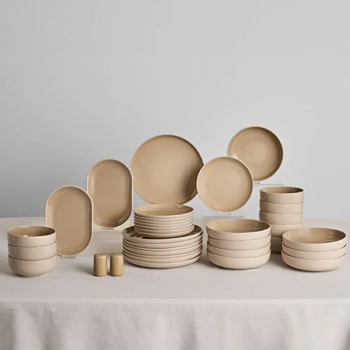 Karaca Earth Collection Terra 36 Parça 8 Kişilik Yemek Takımı Bej
