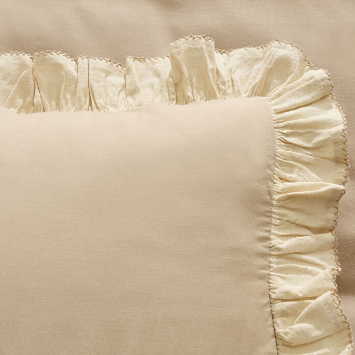 Kaşmir Home Lisa %100 Pamuk Çift Kişilik Nevresim Takımı Bej