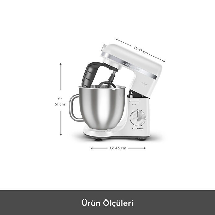 Karaca Mastermaid Chef Ultra M2000W Hamur Yoğurma Makinesi Pearl White 7L