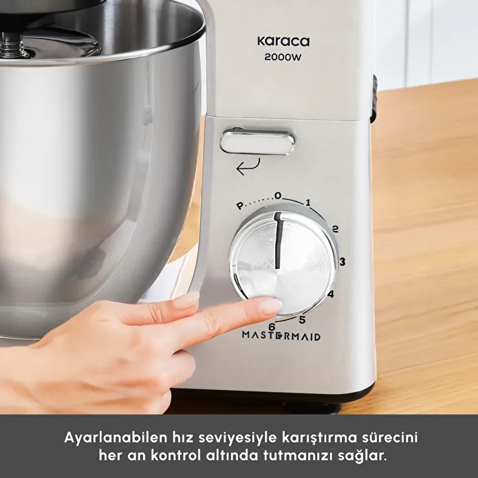 Karaca Mastermaid Chef Ultra M2000W Hamur Yoğurma Makinesi Pearl White 7L