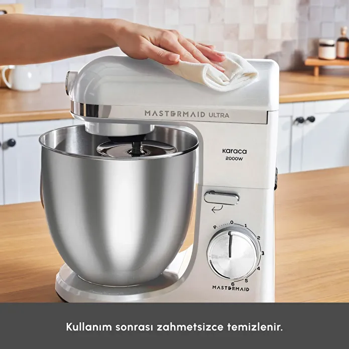 Karaca Mastermaid Chef Ultra M2000W Hamur Yoğurma Makinesi Pearl White 7L