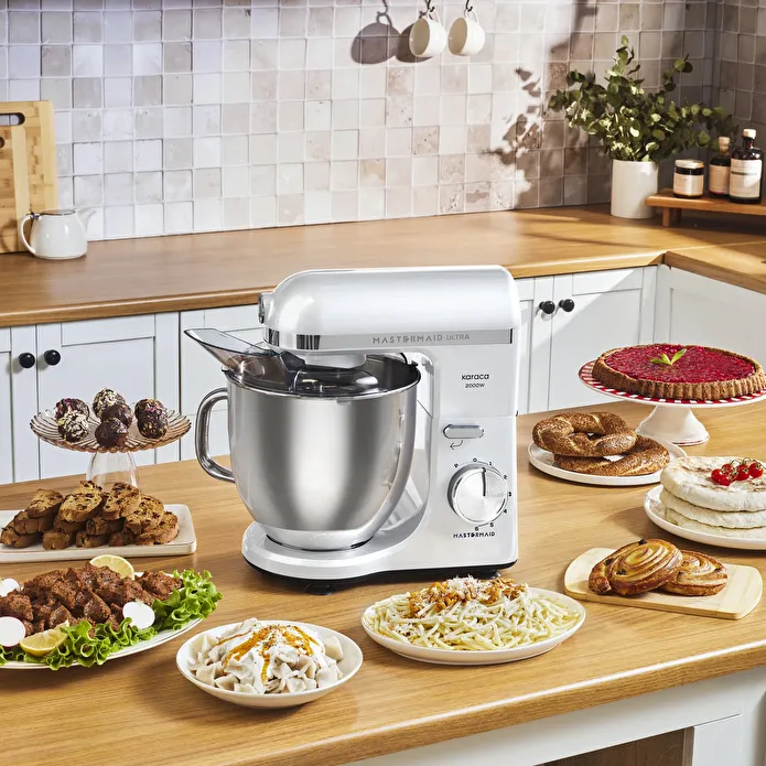 Karaca Mastermaid Chef Ultra M2000W Hamur Yoğurma Makinesi Pearl White 7L