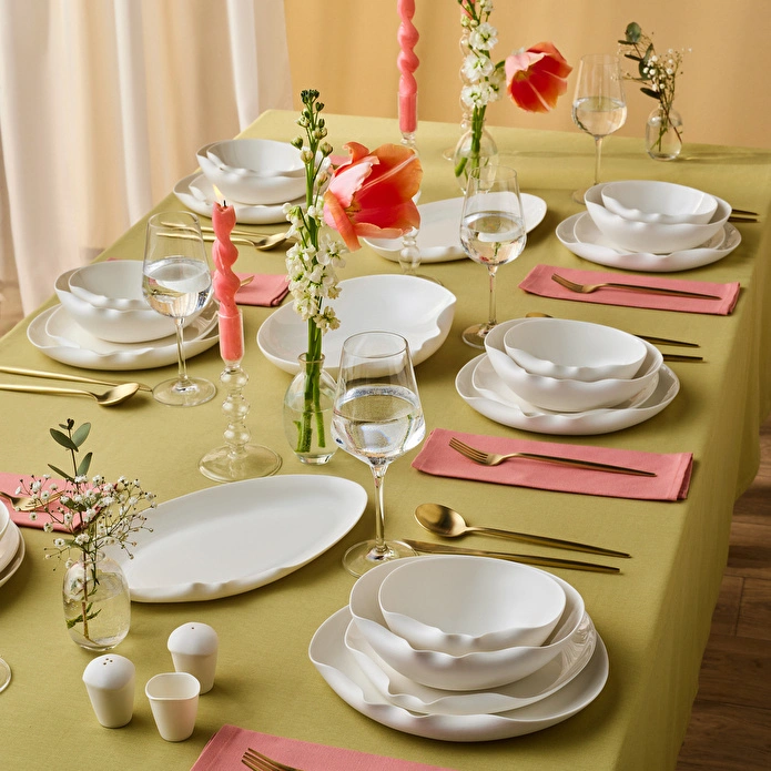 Karaca Earth Collection Crest 55 Parça 12 Kişilik Yemek Takımı
