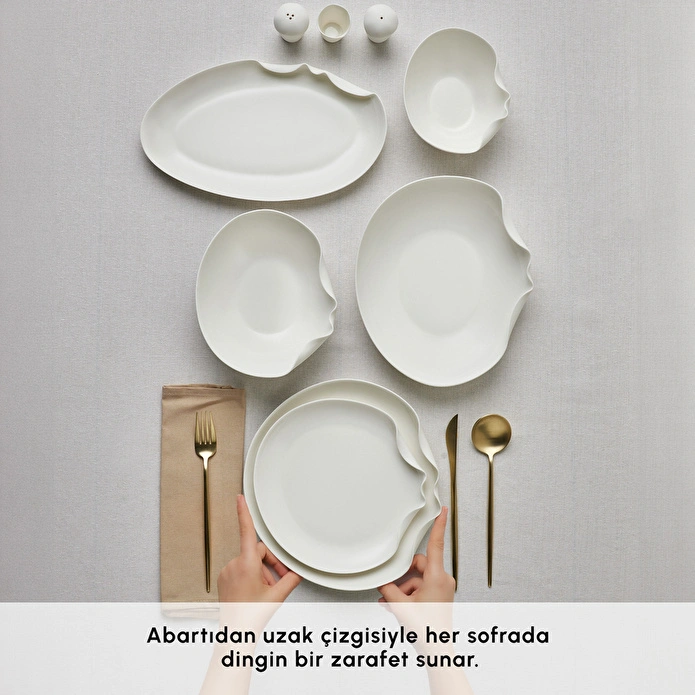 Karaca Earth Collection Crest 55 Parça 12 Kişilik Yemek Takımı