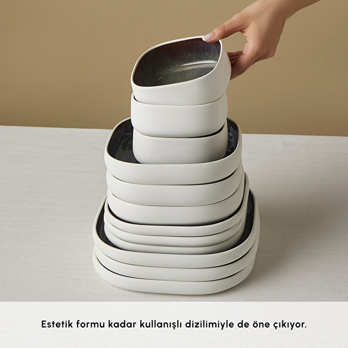 Karaca Earth Collection Regina White 55 Parça 12 Kişilik Yemek Takımı