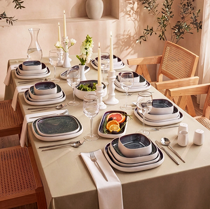 Karaca Earth Collection Regina White 55 Parça 12 Kişilik Yemek Takımı