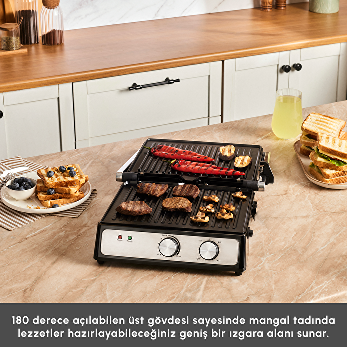 Karaca Inox Press Izgara ve Tost Makinesi 2000W