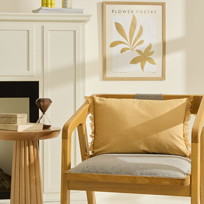 Karaca Home Dipsy Dolgulu Kırlent 35x50 cm Hardal