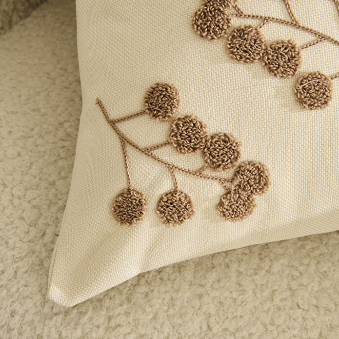 Karaca Home Luna Dolgulu Kırlent 43x43 cm Kahverengi