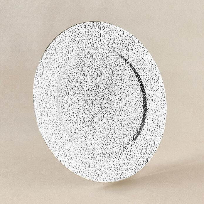 Karaca Home New Year Yılbaşı Snow Supla Silver 33 cm