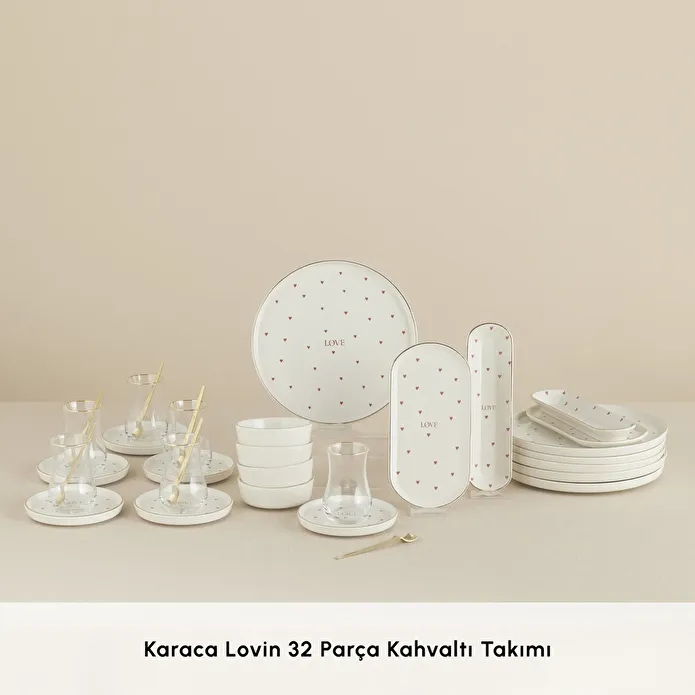 Karaca Lovin 32 Parça 6 Kişilik Kahvaltı Takımı Gold