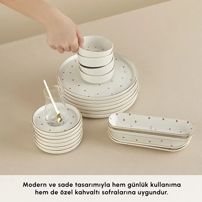 Karaca Lovin 32 Parça 6 Kişilik Kahvaltı Takımı Gold