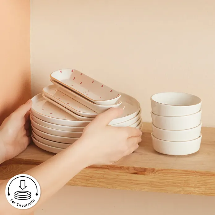 Karaca Lovin 32 Parça 6 Kişilik Kahvaltı Takımı Gold