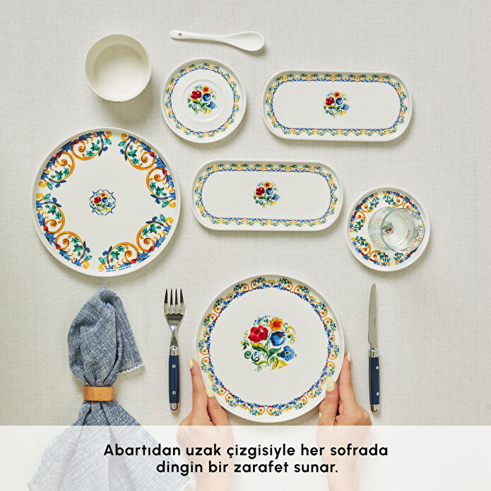 Karaca Stream Bone Vita 34 Parça 6 Kişilik Kahvaltı Takımı