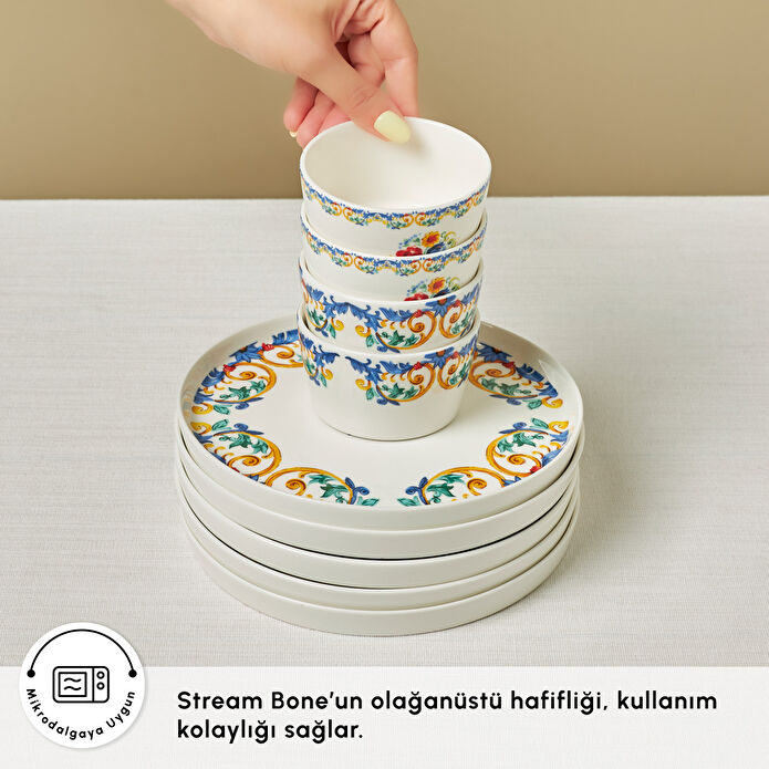 Karaca Stream Bone Vita 34 Parça 6 Kişilik Kahvaltı Takımı
