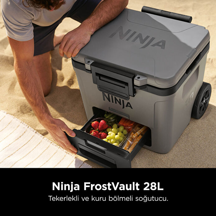 Ninja FrostVault Tekerlekli Cooler 28 Litre Gri