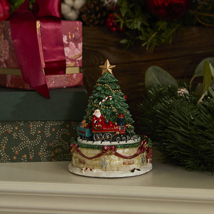 Karaca Home New Year Yılbaşı Santa's Sleigh Müzikli ve Hareketli Obje