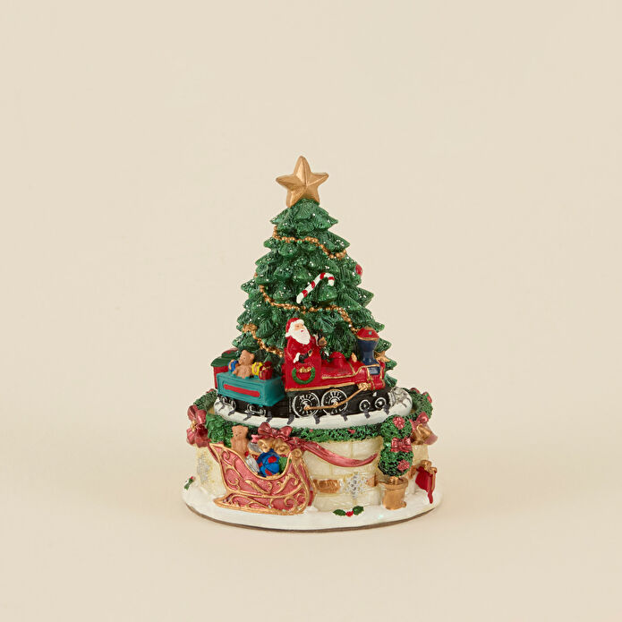 Karaca Home New Year Yılbaşı Santa's Sleigh Müzikli ve Hareketli Obje