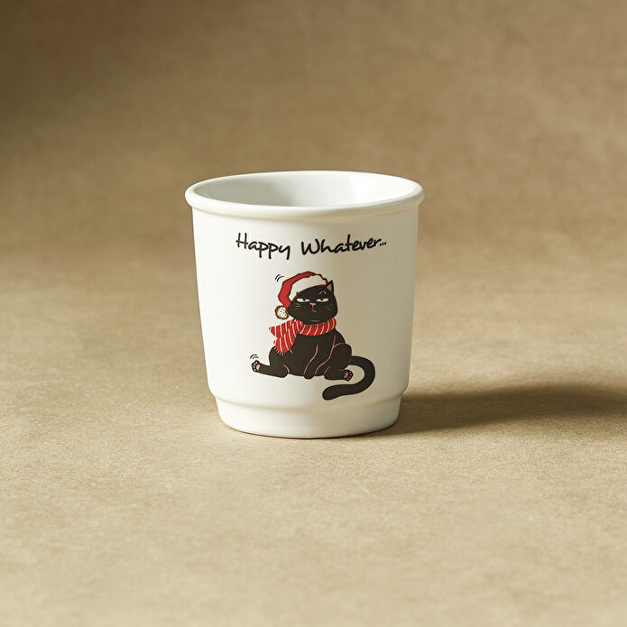 Karaca New Year Yılbaşı Whatever Cat Espresso Fincanı 90 ml