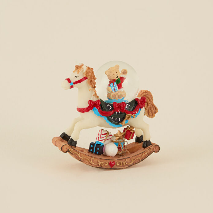 Karaca Home New Year Yılbaşı Teddy Bear On The Carousel Kar Küresi