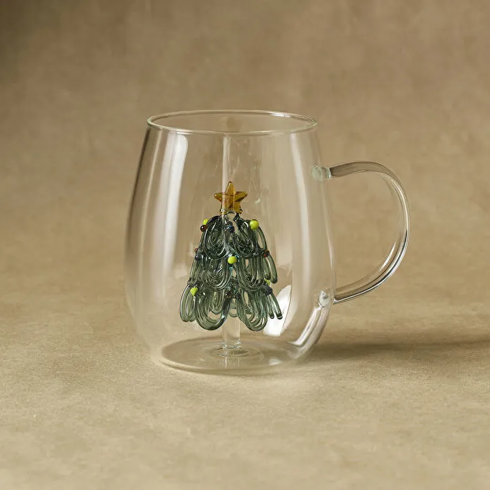 Karaca New Year Yılbaşı Green Pine Tree Kupa 440 ml