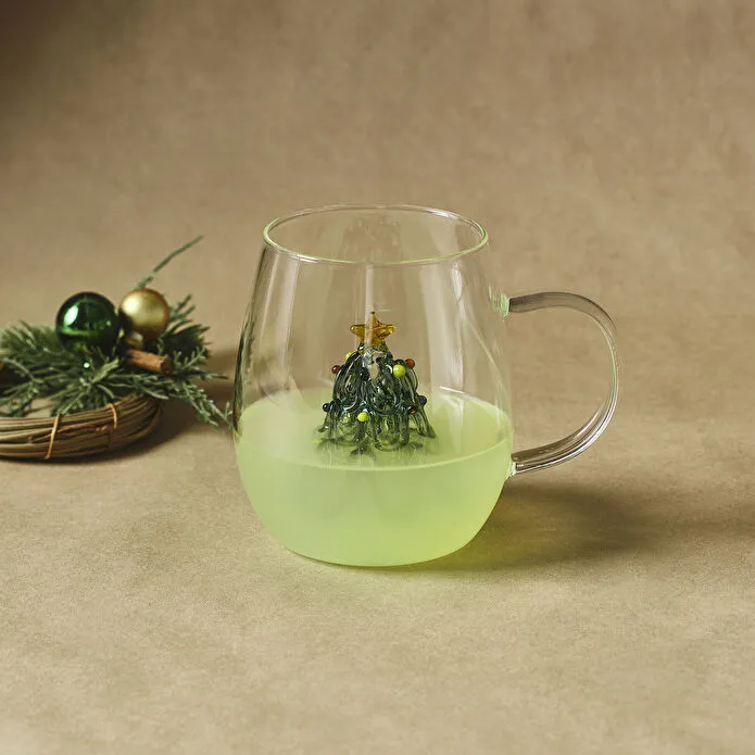 Karaca New Year Yılbaşı Green Pine Tree Kupa 440 ml