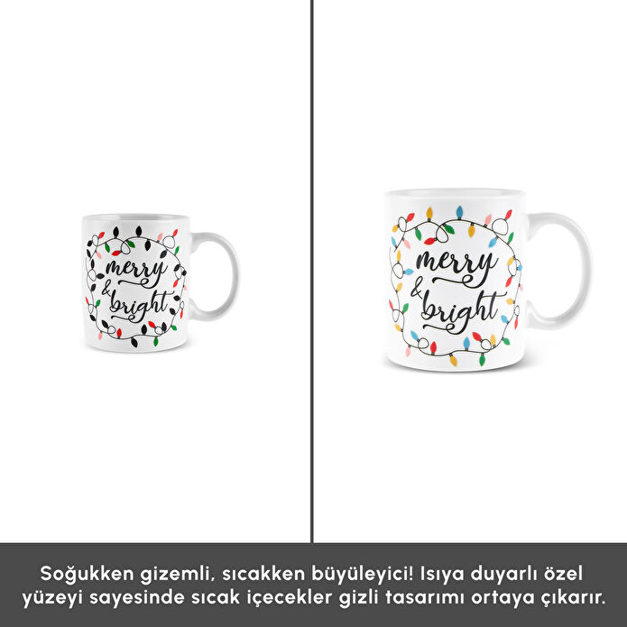 Karaca New Year Yılbaşı Twinkle Renk Değiştiren 4 Kişilik Kupa Seti 340 ml