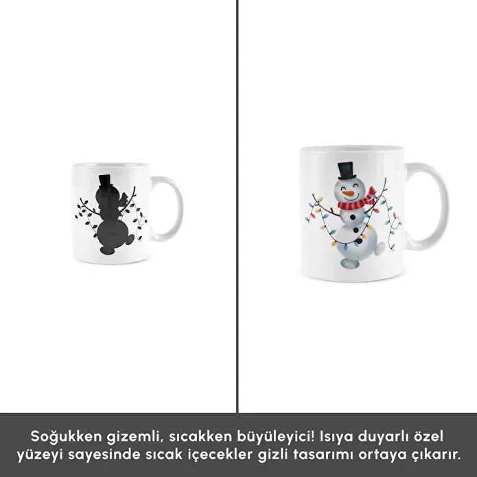 Karaca New Year Yılbaşı Twinkle Renk Değiştiren 4 Kişilik Kupa Seti 340 ml