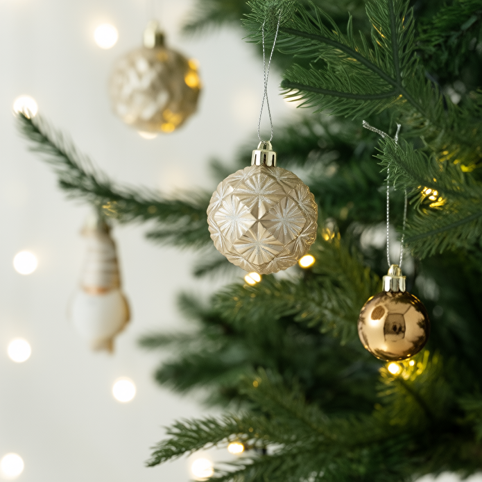 Karaca Home New Year Yılbaşı Bronze 65 Parça Ağaç Süsü Seti