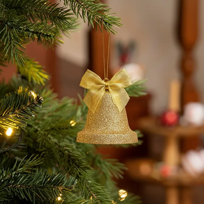 Karaca Home New Year Yılbaşı Bell 4 Parça Ağaç Süsü Seti