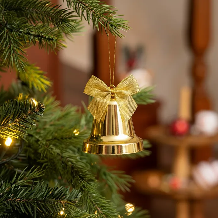 Karaca Home New Year Yılbaşı Bell 4 Parça Ağaç Süsü Seti