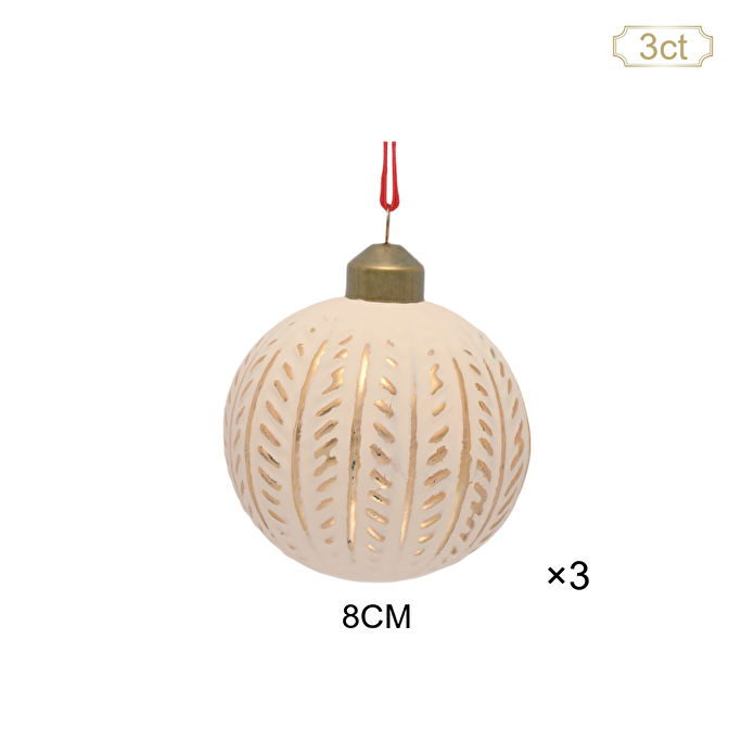 Karaca Home New Year Yılbaşı Shining 3 Adet Ağaç Süsü Seti