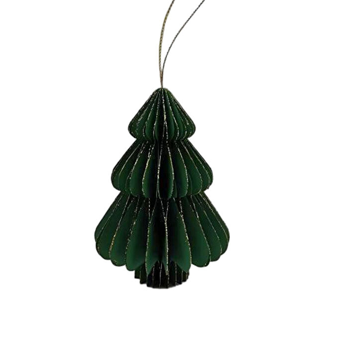 Karaca Home New Year Yılbaşı Çam Ağacı Şekilli 3 Adet Ağaç Süsü 9,5x15 cm