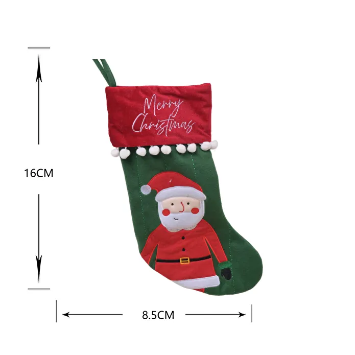 Kararca Home New Year Yılbaşı Santa Hediye Çorabı 16x8,5 cm