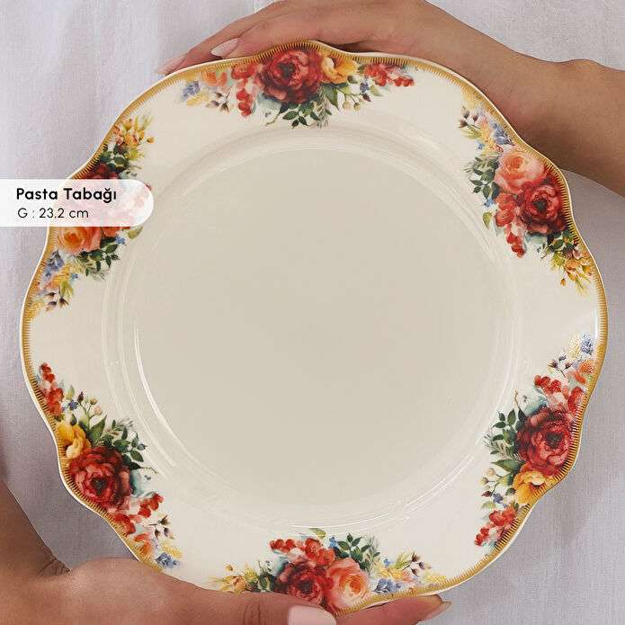 Karaca Forever Bone Amarose 26 Parça 6 Kişilik Kahvaltı Takımı